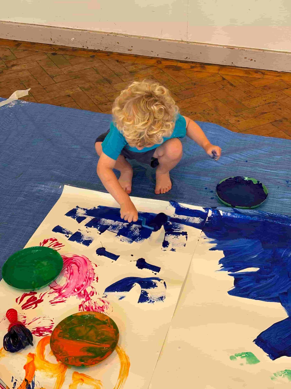 Messy play activity for a family event